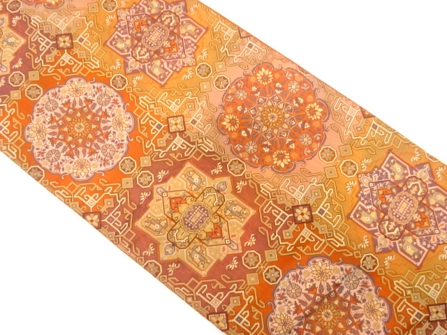 JAPANESE FUKURO OBI / WOVEN FLOWER CREST